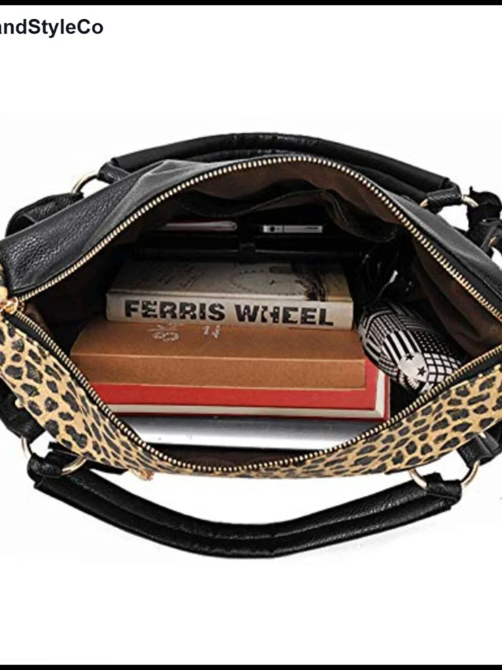 Women's Leopard Print Sequin PU Leather Hobo Shoulder Bag